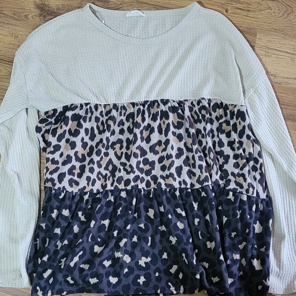 Hopely waffle knit long sleeve